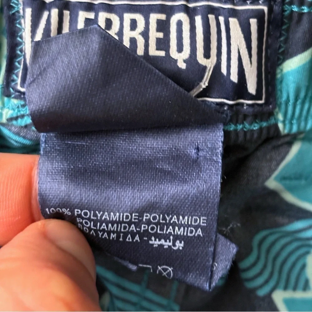 Vilebrequin Men’s Pattern Swim Trunks Size XXL Blue Unlined - Picture 9 of 9